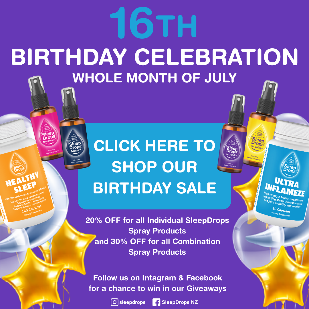 SleepDrops 16th Birthday Banner