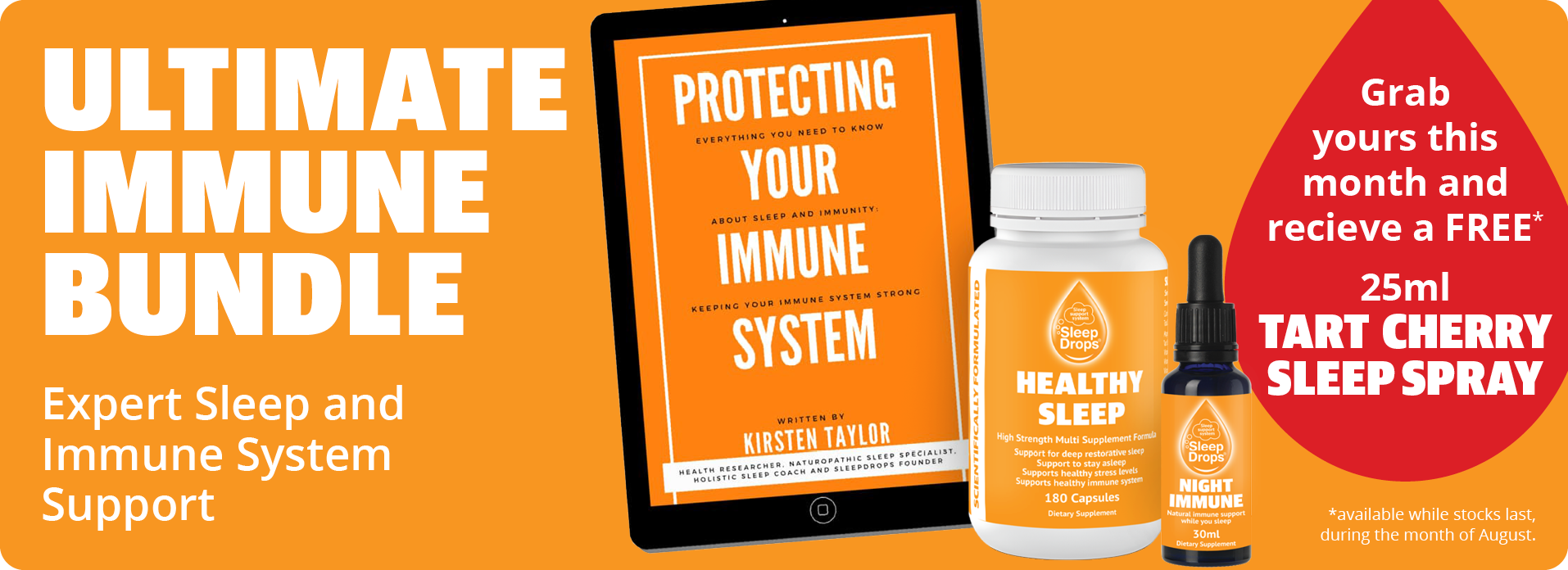SleepDrops August Deal - Ultimate Immune Bundle